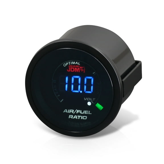 AJP Distributors Universal Auto Car JDM Sport Smoked Tint Digital LED Multicolor 2" 52MM Turbo Air/Fuel Ratio Meter Gauge Kit AFR Boost Electric Monitor ABS Plastic Upgrade