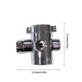 thumbnail image 4 of Hose Splitter 1/2 3-Way Plated Shower Tap Adapter Universal Hose Splitter 3-Way Plastic Universal Bathroom Tube Connector, 4 of 7
