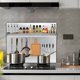 thumbnail image 2 of Qinaqin Commercial Stainless Steel Kitchen Backsplash Panel con Estante de Almacenamiento & Knife Rack cm Alturaeat Grease Resistant Easy Clean Pre- Profundidadrilled para Quick Install, 2 of 7