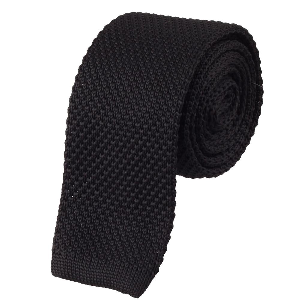 Mens Plain Knitted Ties Luxury Accessory Fashion Solid Knit Tie Woven Necktie 