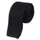 thumbnail image 1 of Corbata de lujo para hombre, lisa, de punto, ajustada, informal, formal Negro, 1 of 7