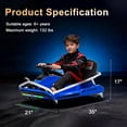 thumbnail image 6 of KerryYoo K71 Drift Kart, 24V Go Kart for Kids, Electric Ride on Car, 300W Brushless Motor, Ages 6+, 360° Drifting,High/Low Speed-Blue, 6 of 7