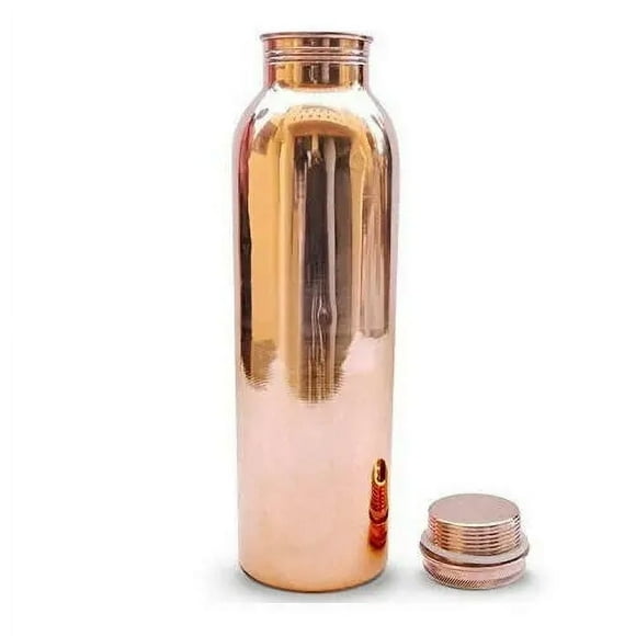 Traveler's Copper Water Bottle, Leak-Proof joint free Ayurvedic 900 ML 32 Oz
