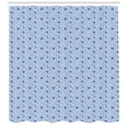 thumbnail image 3 of Stars Shower Curtain, Print of Continuous Star Motifs in Different Sizes Joyous Rockstar Theme, Fabric Bathroom Set with Hooks, 69W X 70L Inches, Sea Blue and White, by Ambesonne, 3 of 3