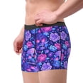 thumbnail image 3 of Bingfone blue Skull purple flower1 Men's Underwear - Casual Stretch Boxer Briefs-Medium, 3 of 7