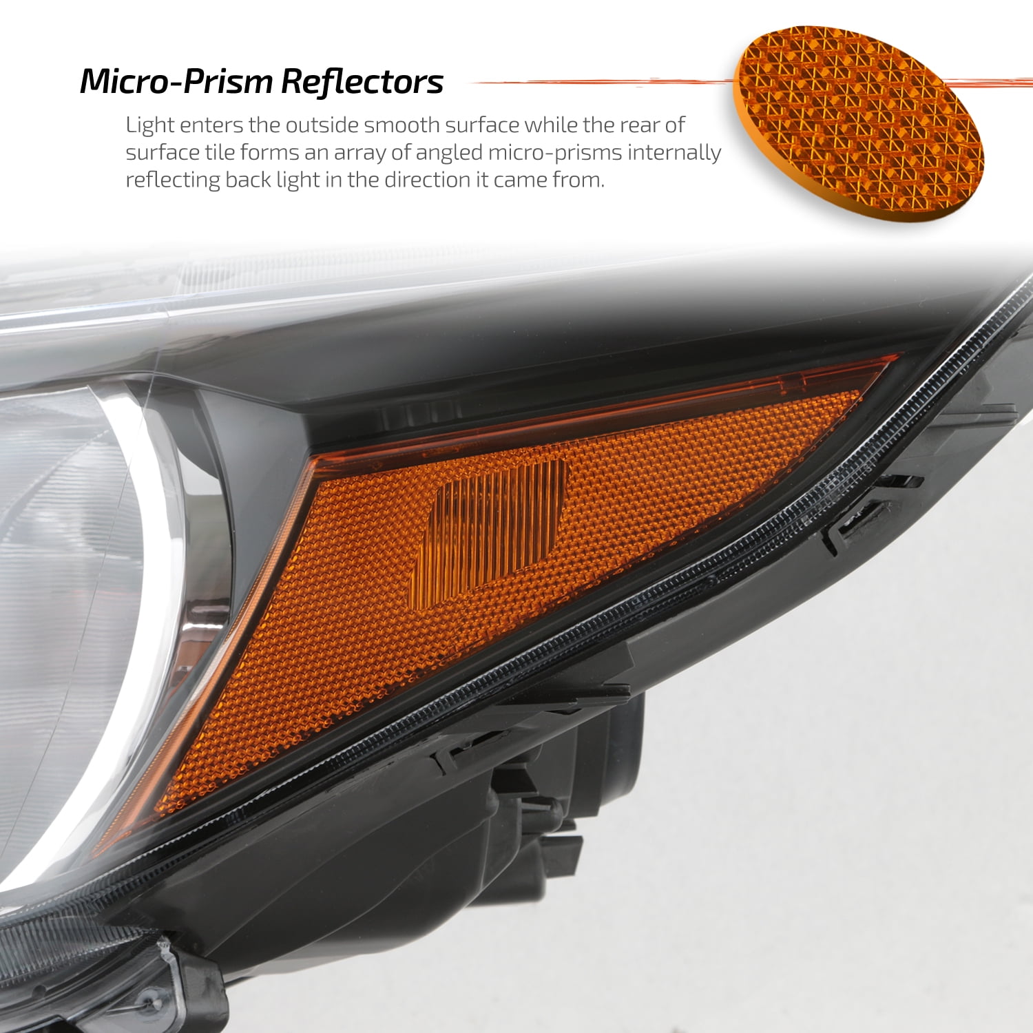 AKKON - Fits 2012 2013 2014 Honda CR-V [Halogen Type] Black Headlights Pair Driver Left+Passenger Right Headlamp Replacement