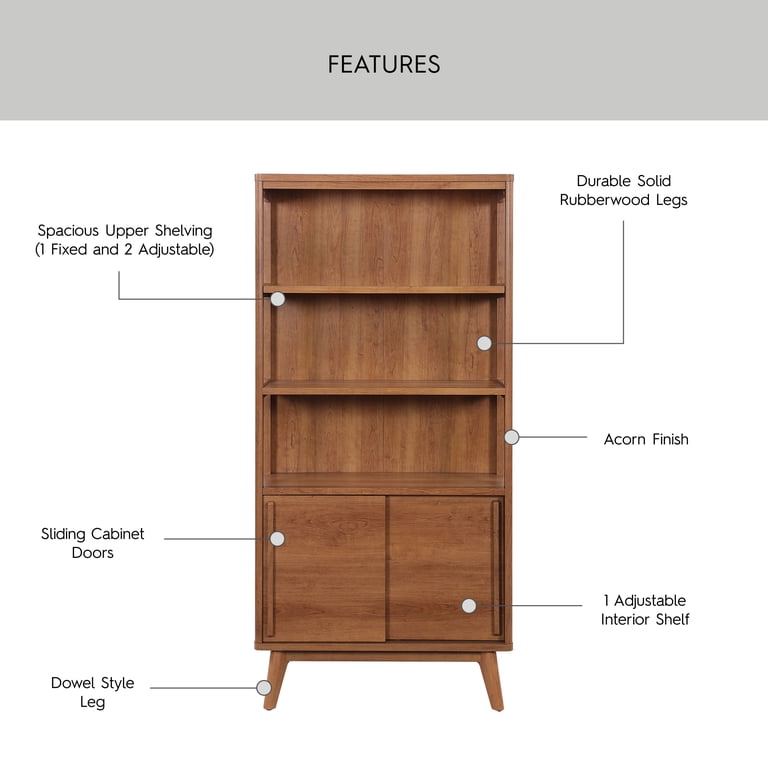 Better Homes & Gardens Greyson Bookcase, Acorn photo 3