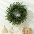 thumbnail image 3 of Green Wreaths For Front Door Outside All Season Artificial Fir Wreath For Front Door, Wall Hanging, Wedding, Window, Home, Porch, Farmhouse, 3 of 5