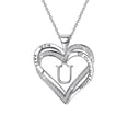 thumbnail image 3 of Ladies Double Heart Diamond Necklace With 26 English Letters Couple Necklace, 3 of 8
