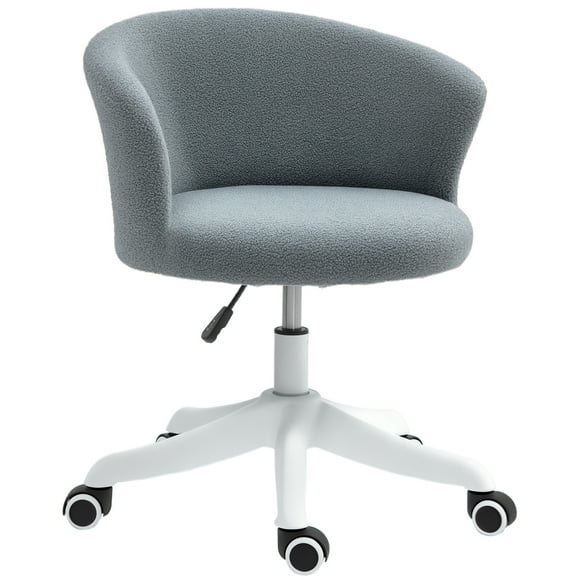 Vinsetto Fluffy Office Chair with Adjustable Height, Armless, Grey