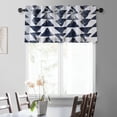 thumbnail image 3 of Exclusive Fabrics  Triad Printed Cotton Window Valance - 50 X 19 Triad Indigo, 3 of 5