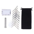 thumbnail image 2 of Fretboard Radius Gauge, Stainless Steel String Height Ruler Foldable Feeler Gauge  for Guitar Bass Measuring, 2 of 7