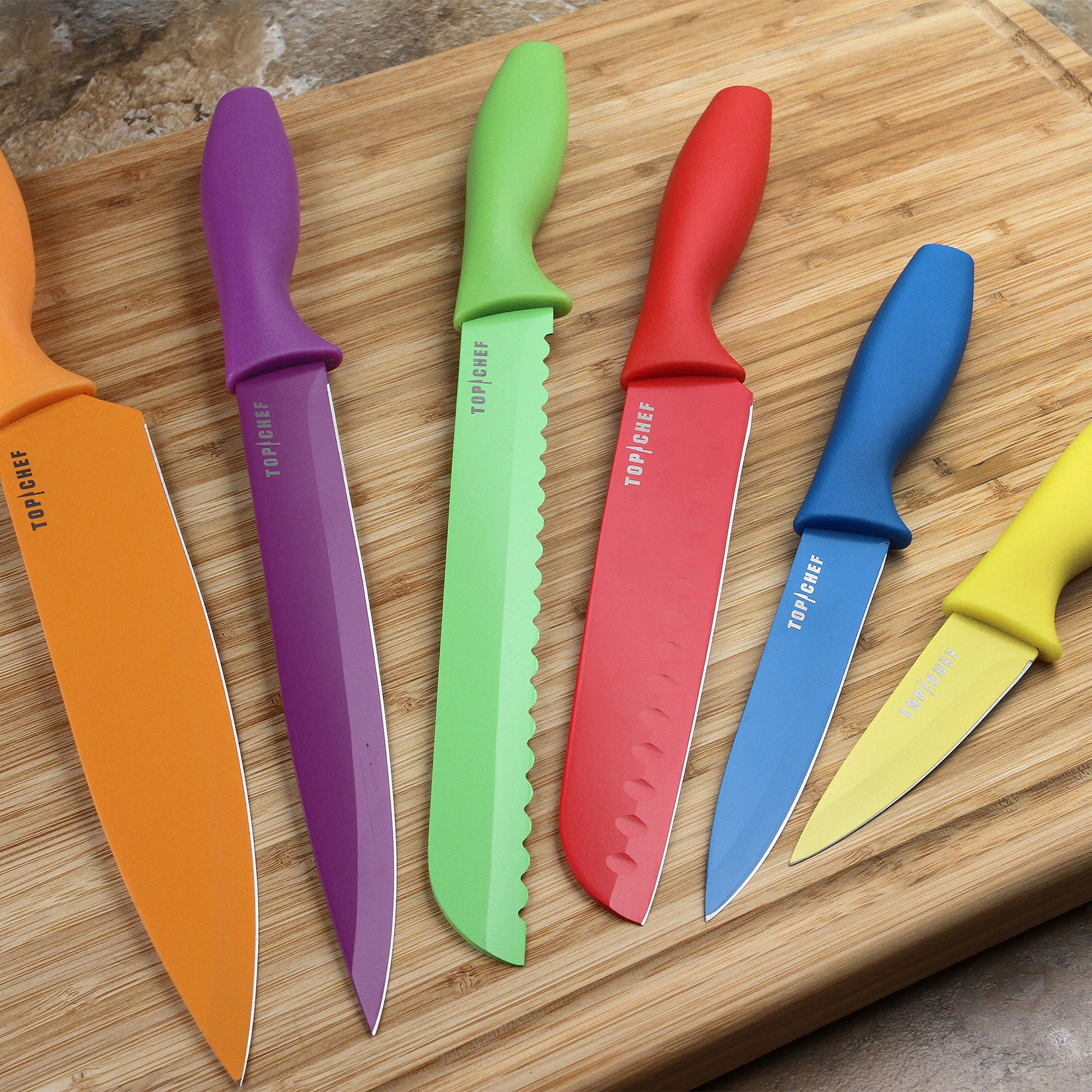 Top Chef 6 Piece Colored Knife Set Professional Grade Walmartcom
