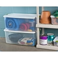 thumbnail image 5 of 6027948 LATCH STORAGE BOX 106QT Sterilite 13 in. H X 18.75 in. W X 33.875 in. D Stackable Latch Storage Box (Pack of 1), 5 of 6