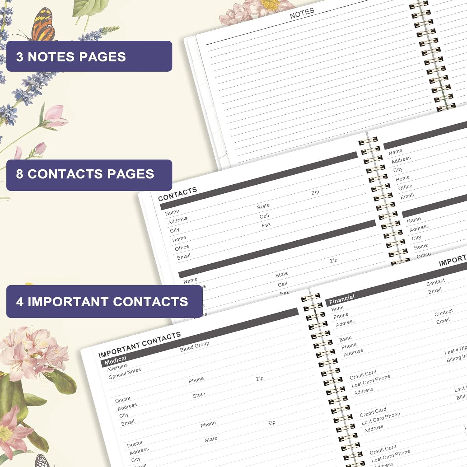 Monthly Planner 2026 To 2029, 3 Year Calendar Planner, July 2026 To June 2029, 8.5 x 11 Inch Large Format, Monthly Layout, Tabs and Pocket