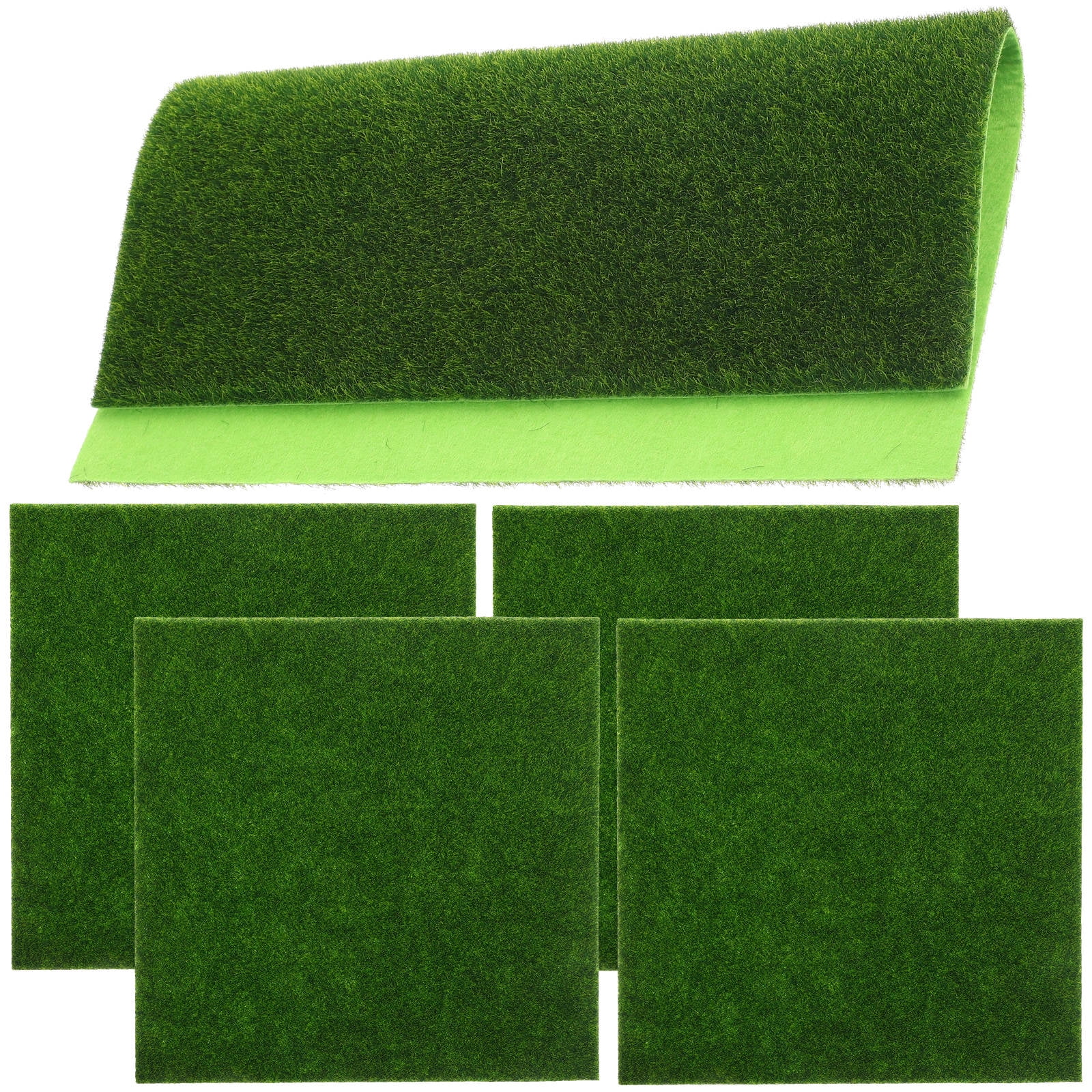 WHAMVOX 5-Pack Outdoor Artificial Moss Turf Grass for Lawn, Garden, Landscape Decoration with Natural Simulation Effect