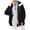 Black-1, variant on Winter Coat for Women Fuzzy Fleece Jackets Cute Ears Hooded Sherpa Color Block Patchwork Zip Up Cardigan Outerwear