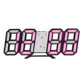 thumbnail image 1 of DOLITY 3D Wall Time Clock Desktop LED Alarm Clocks for Home Bedroom Living Room B_Pink, 1 of 6
