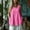 Hot Pink, variant on Jacenvly Women's Tops Clearance Women's Spring and Summer Lace Sleeve Round Neck Casual Solid Color Loose Linen Top Womens Sleeveless Tops Fitted