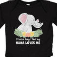 thumbnail image 4 of Inktastic I'll Never Forget That My Nana Loves Me with Cute Elephants Boys or Girls Long Sleeve Baby Bodysuit, 4 of 5