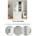thumbnail image 6 of OXYLIFE 2 Door Wardrobe Armoire, White Closet Storage Organizer with Two Drawers, Telescopic Clothing Rod and Shelves for Bedroom, 6 of 9