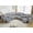 Gray, variant on Power Reclining Sectional Sofa with Wireless Charger,6-Seater Faux Fur Sectional with Recliners,Hidden Cup Holders,Storage Console,USB & Type-C Ports,Brown
