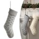 thumbnail image 4 of Medias navideñas, calcetines navideños, medias decorativas colgantes de Navidad, bolsa de golosinas para galletas, suministros para fiestas de granja , GRIS, 4 of 8