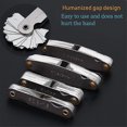 thumbnail image 5 of Stainless Steel Radius Gauge, Portable Concave Convex External Internal Arc Measuring Tool Radius Fillet Gauge Set(5Pcs), 5 of 5