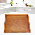 thumbnail image 3 of Noref Rectangle Wooden Tea Tray Serving Table Plate Snacks Food Storage Dish for Hotel Home , Serving Tray, Tea Serving Plate, 3 of 8