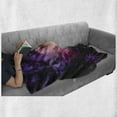 thumbnail image 6 of Galaxy Soft Flannel Fleece Throw Blanket, Purple Nebula Cloudy Stardust Cluster Digital Print of a Galaxy in Space Image, Cozy Plush for Indoor and Outdoor Use, 50" x 70", Black Purple, by Ambesonne, 6 of 6