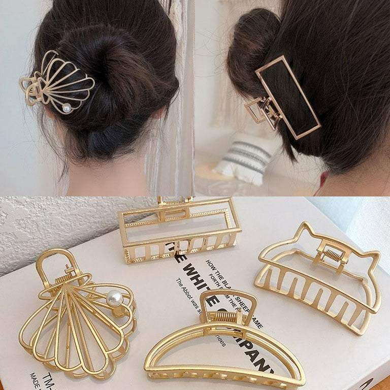 Gold Metal Hair Clips