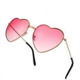 thumbnail image 6 of Retro metal peach heart sunglasses men's and women's marine series Love glasses Korean-style heart-shaped fashion sunglasses-Red+Blue, 6 of 6
