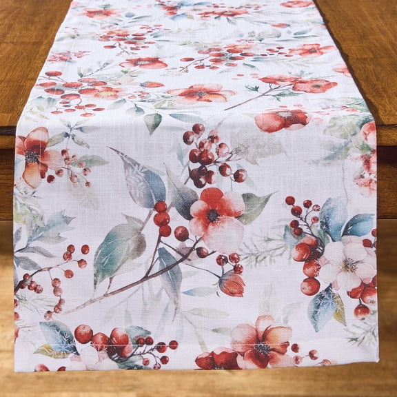 Split P First Snow Red Table Runner 14" X 54"