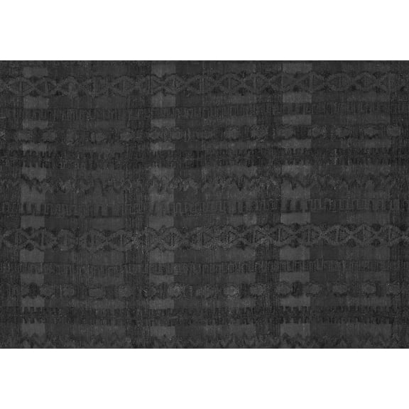 Ahgly Company Indoor Rectangle Abstract Gray Modern Area Rugs, 3' x 5'