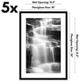 thumbnail image 2 of Americanflat 18x26 Poster Frame with Polished Plexiglass - Set of 5 - Use as 14x22 Frame with Mat or Display 18x26 Photo Without Mat - Galleria Collection - Picture Frames for Wall Display - Black, 2 of 7