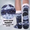 thumbnail image 3 of Mens Fuzzy Slipper Socks Animal Thick Cosy Warm Soft Fleece lined Thermal Winter Non Slip Home Socks, 3 of 7