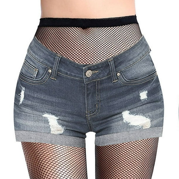 Medias de mujer Medias de red de tamano grande europeas y americanas Pantimedias Jeans Malla inferior rasgada Pantalones de malla Negro Malla pequena y mediana simple Talla unica ShuxiuWang 1327537350...