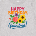 thumbnail image 4 of Inktastic Happy Birthday Grandma Floral Boys or Girls Baby T-Shirt, 4 of 5