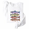 thumbnail image 4 of Sweatshirts for Women Long Sleeve Hoodless Soft Cozy Fishes Printed Pullover Tops Casual Loose Crew Neck Hooded Everyday Wear, 4 of 5