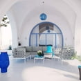 thumbnail image 2 of Modway Harmony 8 Piece Outdoor Patio Aluminum Sectional Sofa Set in White Gray, 2 of 9