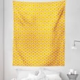 thumbnail image 1 of Bee Tapestry, Geometric Hexagon Shapes as Colorful Yellow Toned Honeycomb Pattern, Fabric Wall Hanging Decor for Bedroom Living Room Dorm, 5 Sizes, Marigold Yellow, by Ambesonne, 1 of 1