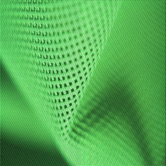 Ahgly Company Machine Washable Indoor Square Transitional Neon Green Area Rugs, 5' Square