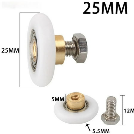

4pcs Shower Room Pulley Bathroom Sliding Glass Door Wheels Nylon Copper Roller