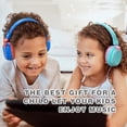thumbnail image 3 of MIDOLA Volume Limited 85/110dB Kids Headphone Over-Ear/On-Ear Foldable Sound Noise Protection Headset with Inline AUX 3.5mm Cord w/Mic for Child School Cellphone Pad PC Notebook Black, 3 of 5
