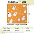 thumbnail image 2 of Halloween Stretch Table Cover 36x36 Inch Square - Elastic Hem Design with Ghosts and Pumpkins Pattern for Festive Table Decor, 2 of 6