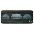 thumbnail image 1 of Gothic Kitchen Mat, Medieval Castle at Night with Old Arch and Candles Middle Age Misty Image, Plush Decorative Kitchen Mat with Non Slip Backing, 47" X 19", Blue Grey and Red, by Ambesonne, 1 of 1