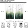 thumbnail image 2 of Green Misty Forest Small Kitchen Curtains Nature Window Treatment Tree Woodland Rod Pocket Cafe Short Curtains for Bathroom Dining Laundry Room Mountain Tier Treatment Drapes 26x36 inch, 2 of 6