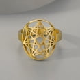thumbnail image 3 of Heptagram Ring Stainless Steel Wedding Commemorative Romantic Jewelry, 3 of 5
