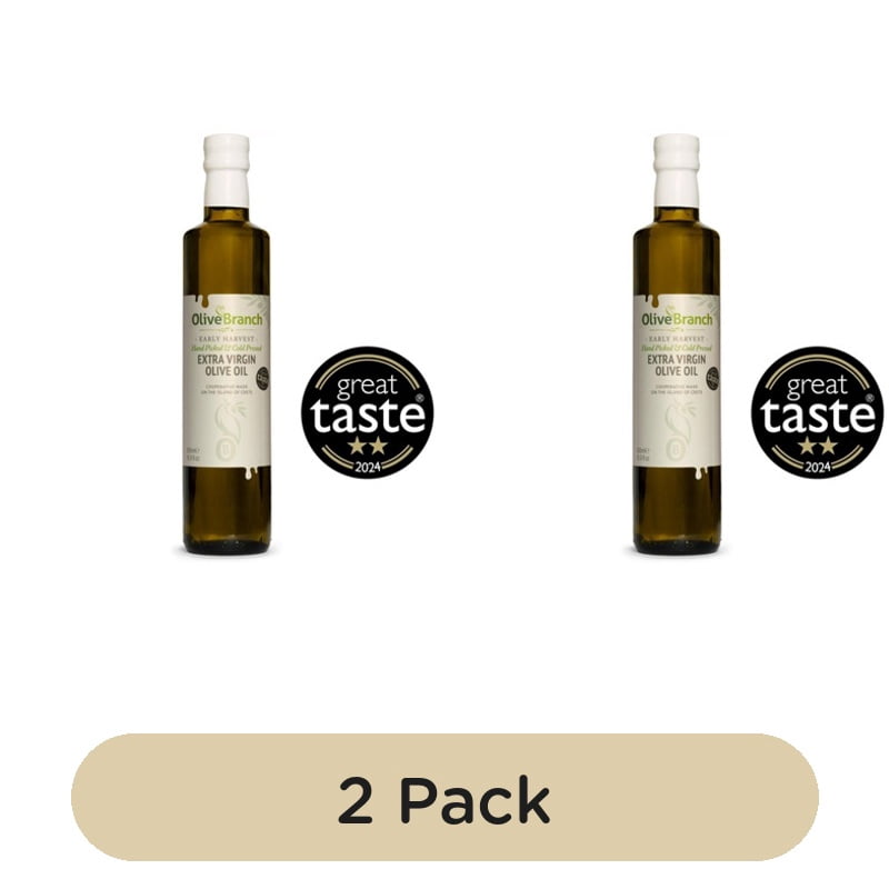 Olive Branch Greek Extra Virgin Olive Oil 500ml, British Import (Pack of 2)