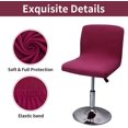 thumbnail image 4 of 2PCS Burgundy Stretch Bar Stool Cover, Printed High Chair Cover for Bar High Dining Chair Covers, Dining Room Chair Seat Protector, 4 of 5
